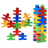 16pcs Rainbow Wooden Building Blocks Balance Thinking Training Games Kindergarten Children Montessori Educational Toys for Kids