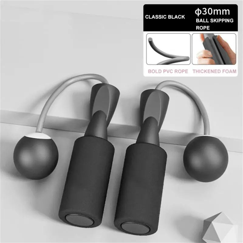 1/2PCS Cordless Silent Jumping Rope Dual Purpose Fat Burning Fitness PVC Solid Material Skipping Rope Indoor Sports Load Jumping