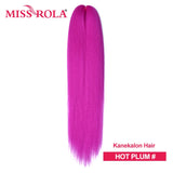 Miss Rola Synthetic Wholesale Bulk 6 Pieces 30Inch 28Inch 26Inch Pre Stretched Jumbo Braiding Hair Kanekalon EZ Twist Braid Hair