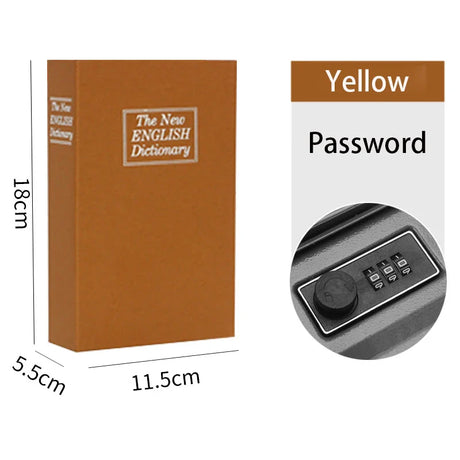 Password Security Safe Lock Cash Money Coin Storage Key Locker Kid Gift Security Mini Dictionary Safe Box Book Money Hide Secret