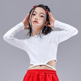 Girls Hip Hop Cool Shirt Street Dance Baggy Cargo Pants Children Crop Plaid Jacket Streetwear Kids Jazz Joggers Clothes Sets