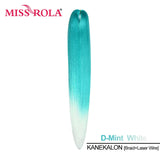 Miss Rola KANEKALON EZ Braid With Tinsel Wire DREAM OCEAN  New Color Synthetic Hair Extension Pre Stretched Twist Jumbo Braid