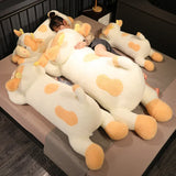 Hot 1pc 90cm/110cm Lovely Milk Cow Plush Toys Cartoon Stuffed Animal Cattle Dolls Sleeping Pillow For Baby Girls Birthday Gifts