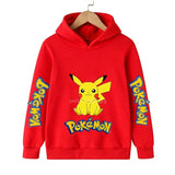 Pokemon Children Costume Spring Boy Hoodie Kids Clothes Funny Pikachu Pokemons Hoodies for Teen Girls 2-12y Baby Boys Sweatshirt