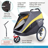 Large Pet Stroller for One Large or Multiple Medium Dogs - Easy To Carry Stroller - Premium Pet Travel Accessories,FS2180-YG