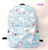 Sanrio Anime My Melody Kuromi Cinnamoroll Student Bag Backpack Parent-child Lightweight Tarp Backpacks For Children Kawaii Toys