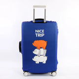 Luggage Protective Cover  Bear Pattern Suitcase Dustproof Cover Trolley Stretch Fabric Case Elastic Travel Accessories