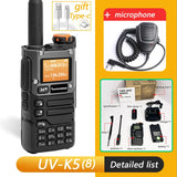 Quansheng UV K5 (8) Walkie Talkie Portable Am Fm Two Way Radio Commutator Station Amateur Ham Wireless Set Long Range Receiver