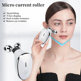 Microcurrent Facial Toning Device EMS Face Roller Electric V- Face Shaping Massager Face Lift Up Skin Care Tool Wrinkle Remove