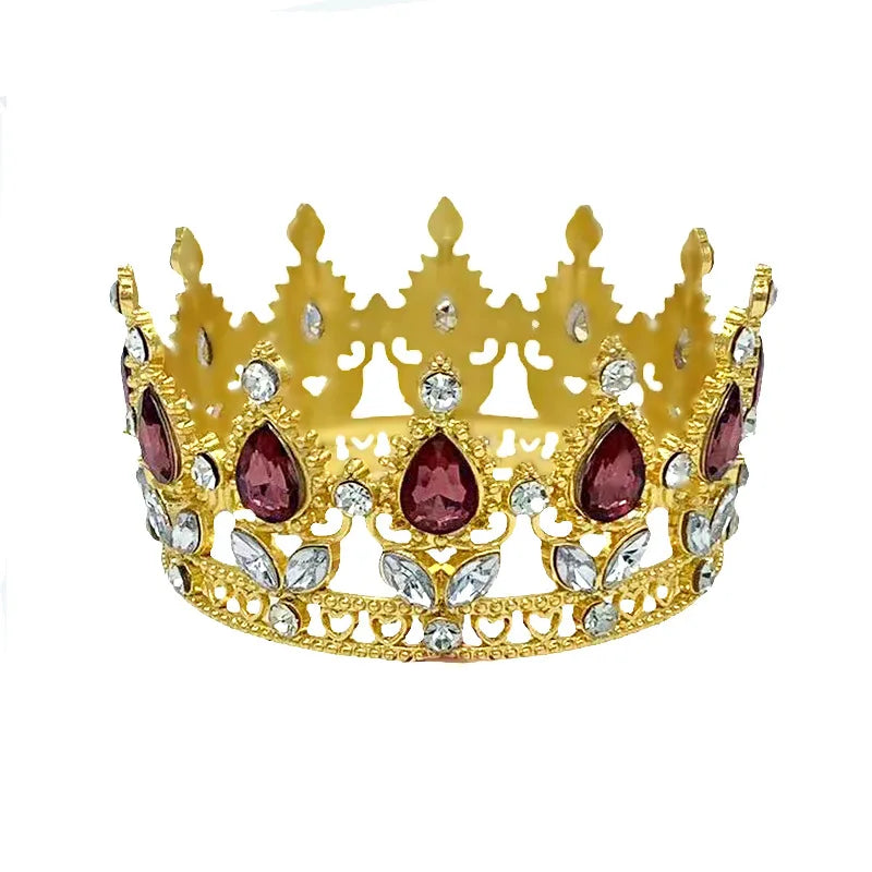 Baroque Vintage Princess Queen Bridal Crown Headwear Crystal Tiara For Women Wedding Crown Hair Dress Accessories Jewelry