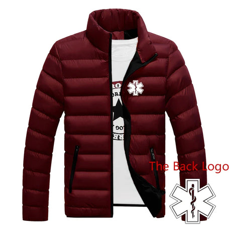 EMT Paramedic Emergency Medical 2022 Men's New Winter Jackets Parka Warm Outwear Fashion Casual Slim Coats Windbreaker Coats Top