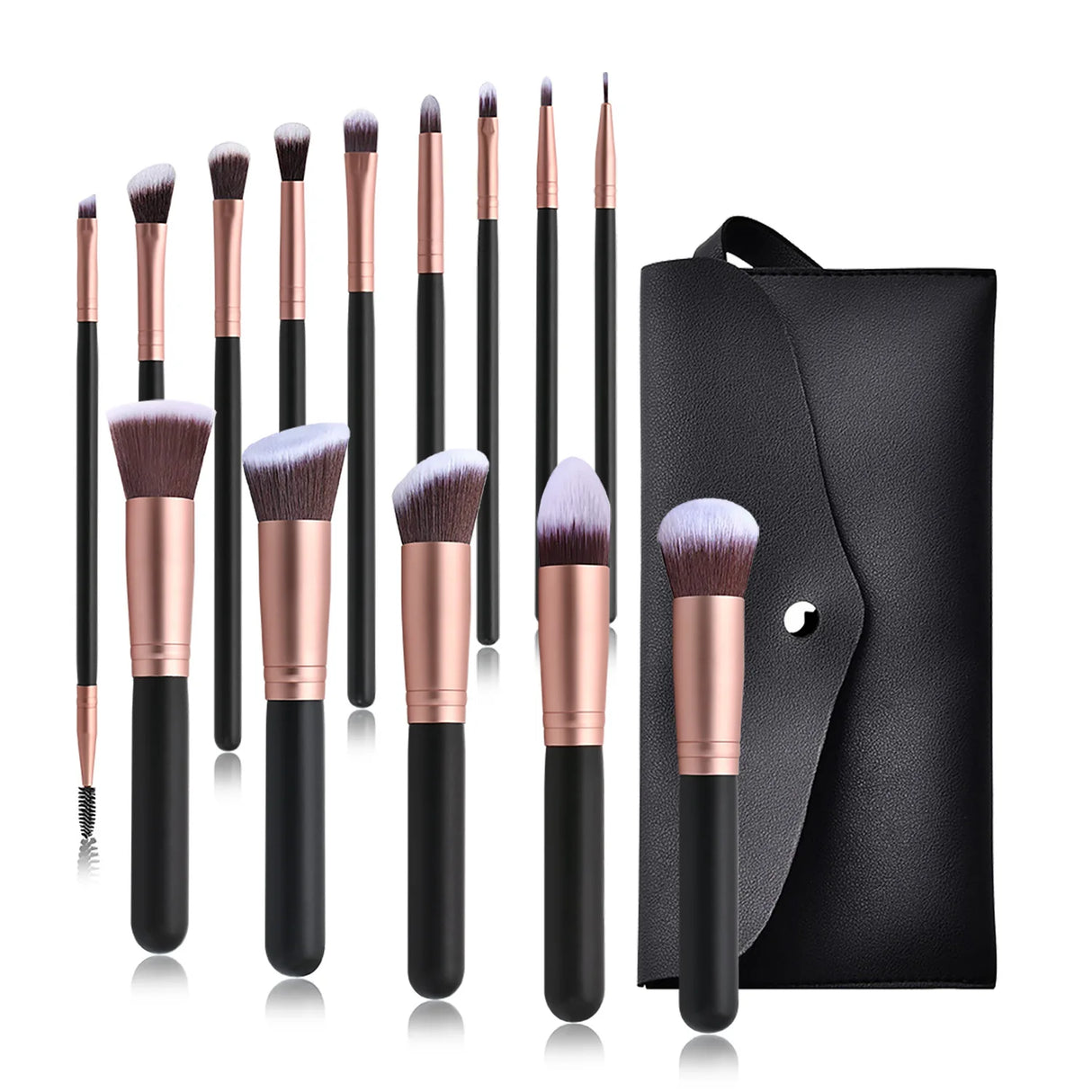 14 PCS Makeup Brushes Set Eye Shadow Foundation Women Cosmetic Brush Eyeshadow Blush Beauty Soft Make Up Blending Tools Bag