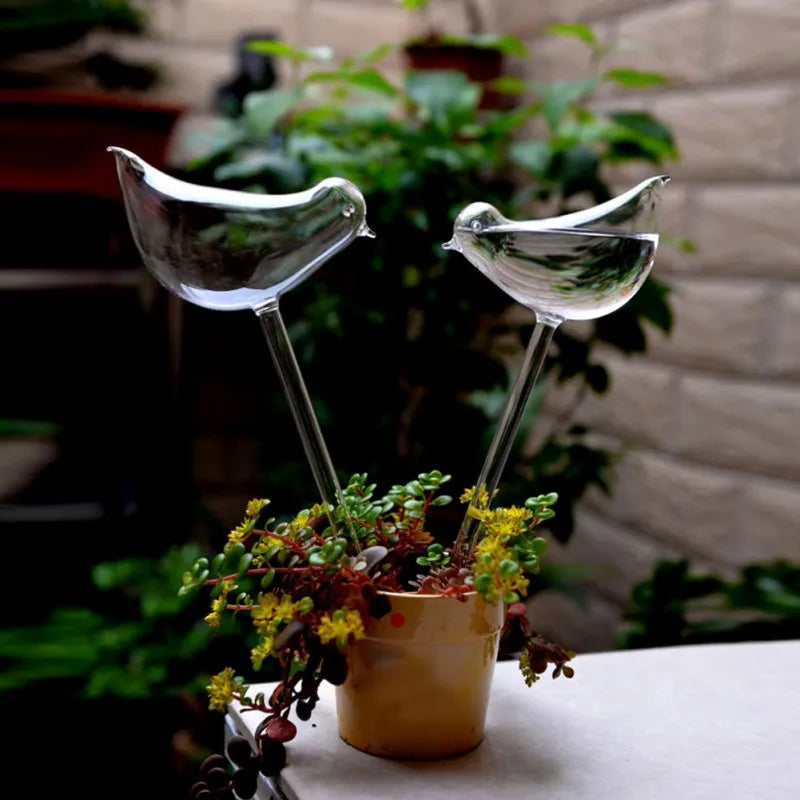 8 Styles Houseplant Automatic Self Watering Glass Bird Watering Cans Flowers Plant Decorative Clear Glass Watering Device