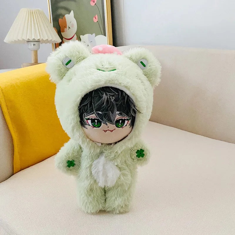 Doll Clothes for 20cm Idol Doll Outfit Accessories Green Dinosaur One-Piece Suit for Super Star Dolls Toys Collection Gift