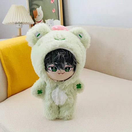 Doll Clothes for 20cm Idol Doll Outfit Accessories Green Dinosaur One-Piece Suit for Super Star Dolls Toys Collection Gift