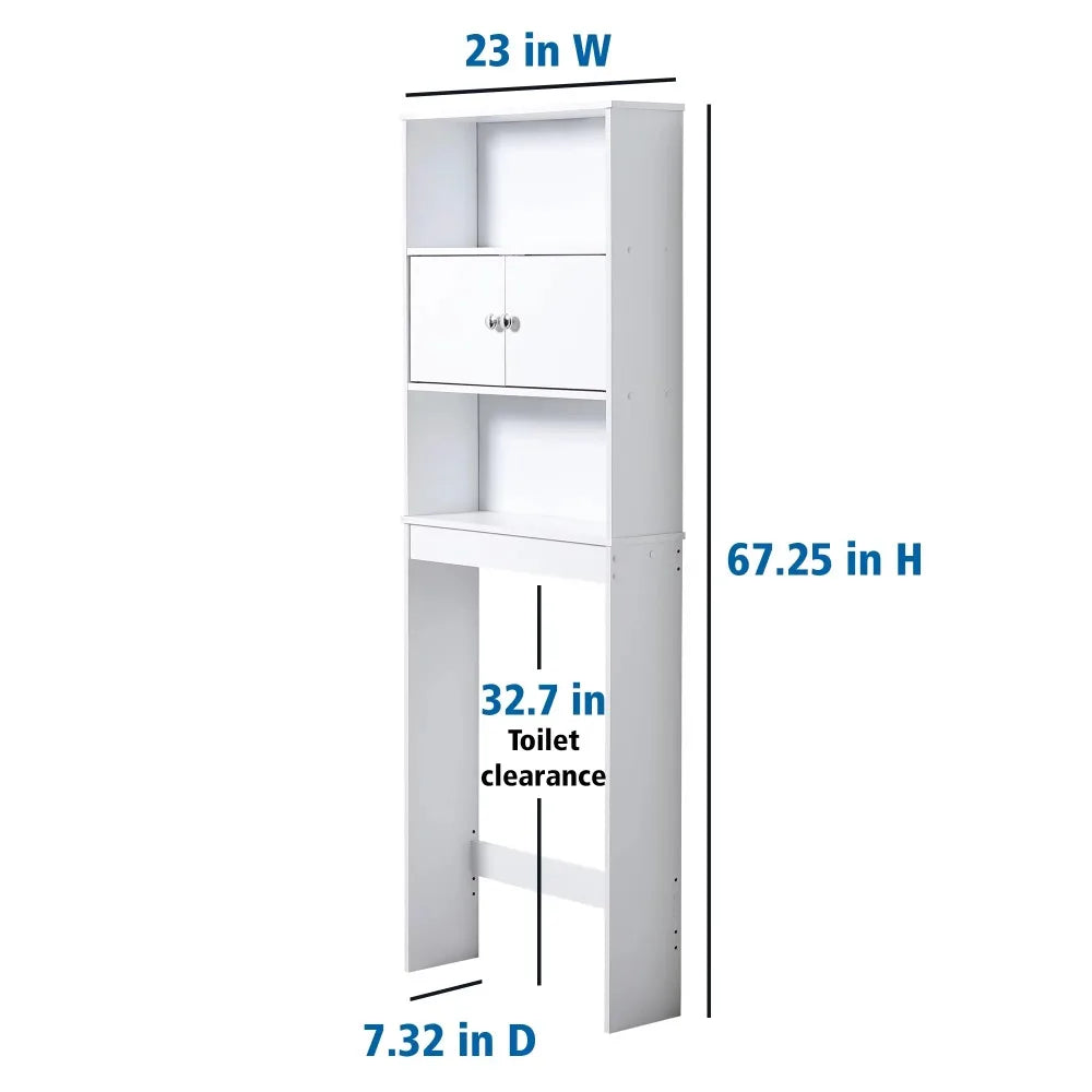 Mainstays 3-Shelf Bathroom Space Saver Cabinet, White, 23 in