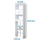 Mainstays 3-Shelf Bathroom Space Saver Cabinet, White, 23 in