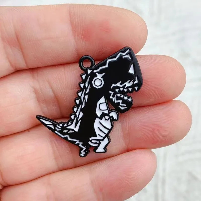 10pcs Dinosaur Dog Animal Charm for Jewelry Making Enamel Earring Pendant Necklace Bracelet Accessories Diy Craft Supplies