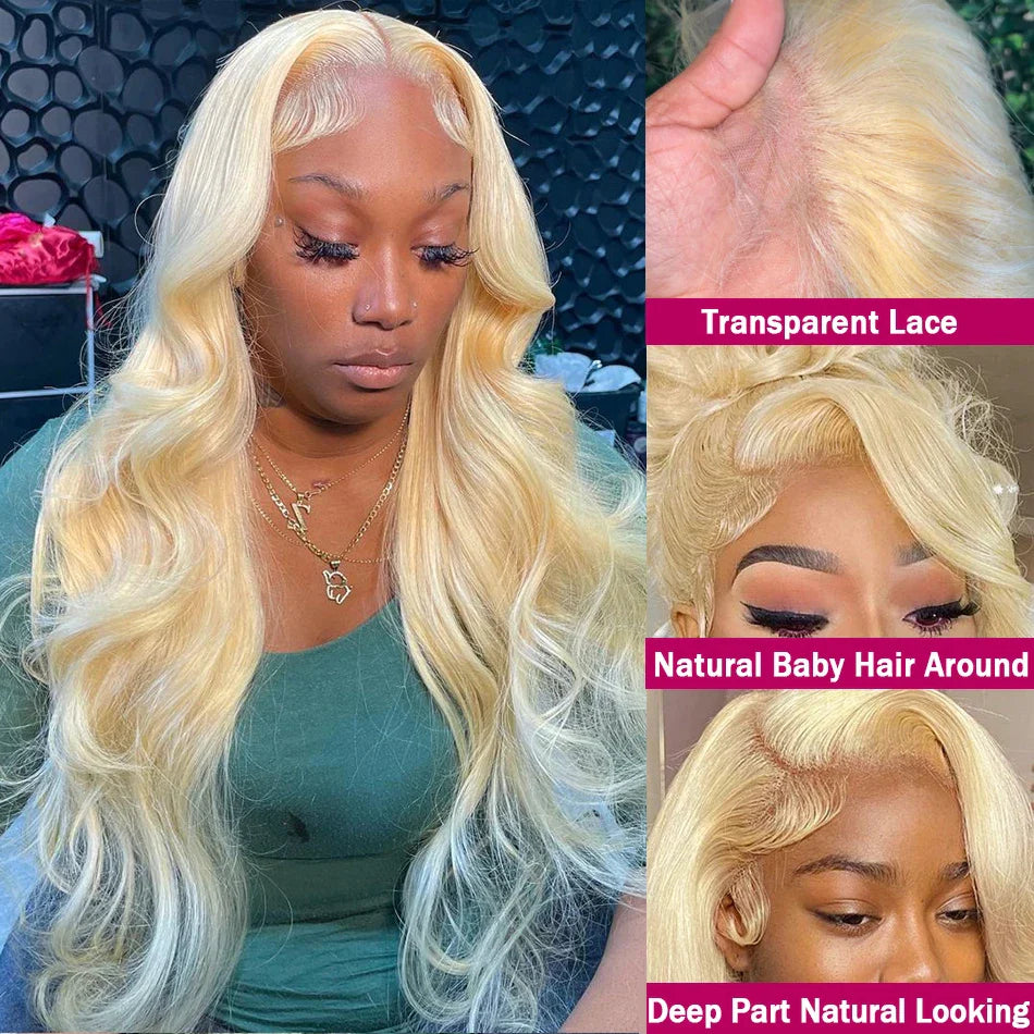 Wiggogo Blonde Lace Front Wig Human Hair Glueless Wig 613 Hd Lace Frontal Wig 13X6 Body Wave Human Hair Wigs 13X4 Hd Lace Wigs