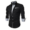 Mens Striped Shirts Long Sleeved Business Slim Fit Male Shirt Black White 2022 Social Clothes Camisa Masculina Vetement Homme