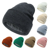 2024 New Unisex Classic Casual Beanie Hat for Men Women Winter Warm Knit Cuffed Beanie Soft Thick Fleece Lined Ski Hats