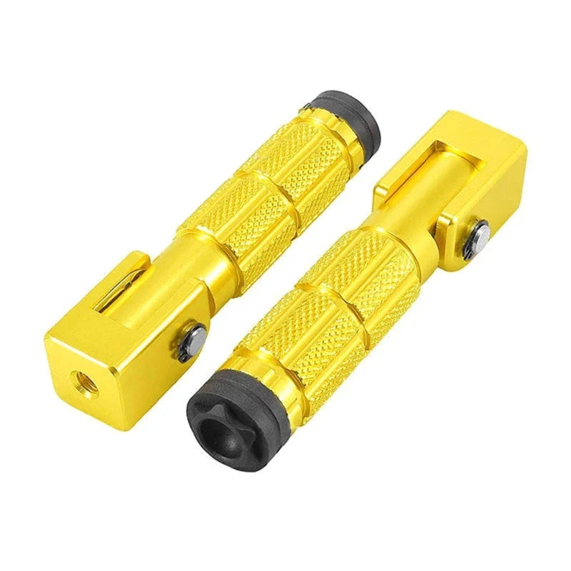 1 Pair Front Rear Footrest Pedal Motorcycle 90° Fixed Folding- Footpegs Modification Accessories M10 Motorcycle Foot Peg