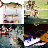 USB Rechargeable Fishing Lure Multi Jointed Swimbait Wobbler Electric Robotic Bait Hard Lure Fake Fish Baits Fishing Accessories