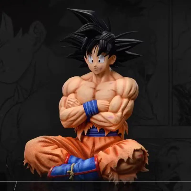 Anime Dragon Ball Figurine Fantasy Son Goku Action Figures Sitting PVC Collection Model Desktop Decoration Toys Doll Gifts