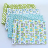 4pcs/pack 100% Cotton Flannel Diapers Supersoft Receiving Baby Blanket Newborn Wrap 76x76cm Baby Bedsheet Print Blanket Swaddle