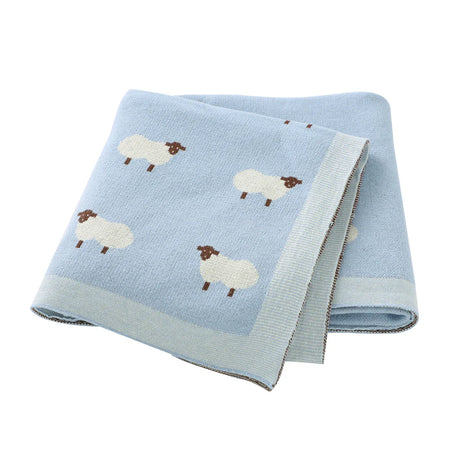 Newborn Baby Blankets Super Soft Knitted Infant Kids Boys Girls Swaddle Wrap Quilts Covers 100*80cm Toddler Outdoor Playing Mats