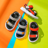 Boys' Sandals 2023 New Summer Mid Big Boys' Soft Sole Anti slip Kids' Baby Shoes Children's Beach Shoes