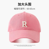 60-65cm 63-70cm Big Head Baseball Cap Men Women Soft Top Cotton Large Size Hat R Letter 2023 Fashion