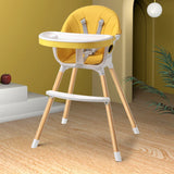 1pc 3-in-1 high chair for toddlers, convertible infant high chair with removable tray and adjustable legs with harness