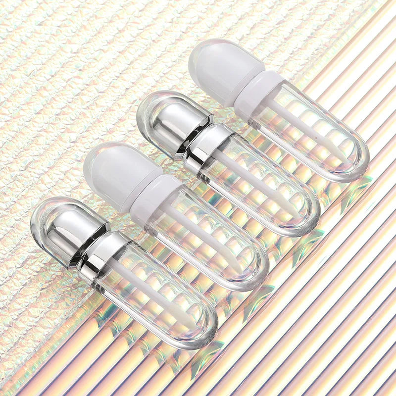 5ml pink flat lip gloss tube dispensing bottle lip glaze empty tube Refillable Bottle Mini Sample Vials Make Up DIY Accessories