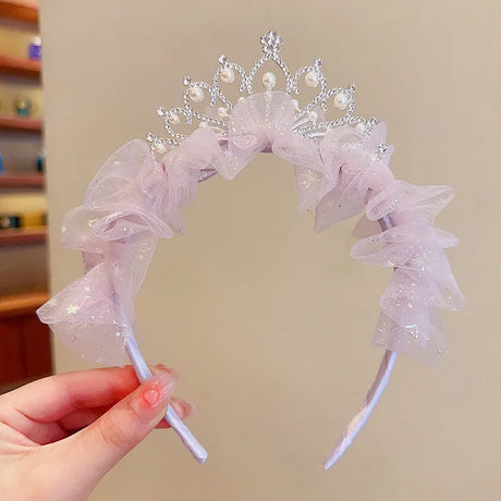 Kids Rhinestone Tiara Princess Headband for Girls Birthday Accessories Bridal Crystal Crown Tiara Wedding Hair Jewelry