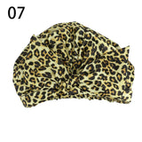 Waterproof Leopard Print Cap Elastic Bow Nightcap Women Satin Hair Bonnet Silk Sleeping Cap Bathroom Shower Accessories Supplies