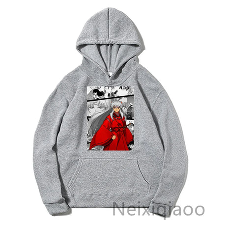 Plus Size 2023 Hot Anime Inuyasha Hoodie Women Men Anime Sweatshirts Autumn Winter Fleece Streetwear Hoodie