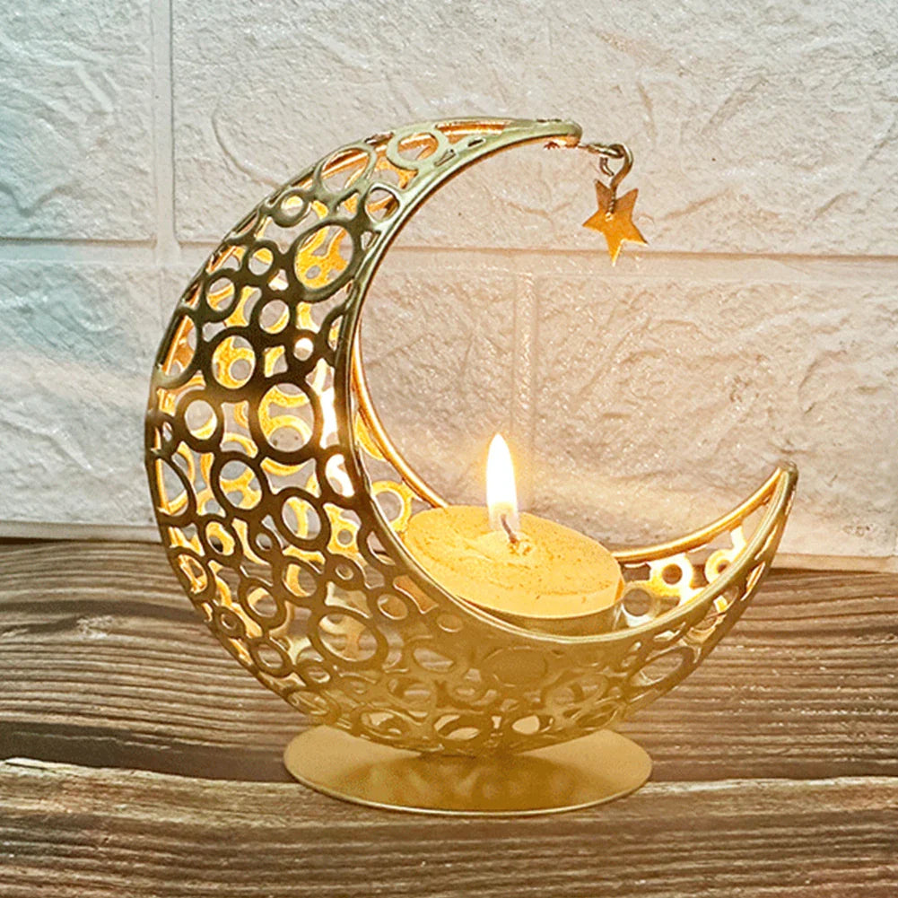 Eid Mubarak Candle Holder Ramadan Tea Light Holder Home Islamic Muslim Party Decor Ramadan Candle Stand Eid Mubarak Table Decor