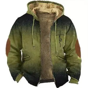 Men's Parkas Long Sleeve Coat Colorful Color Block Print Warm Jacket for Men/Women Thick Clothing Outerwear