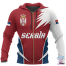 Serbia 3D hoodie National Flag Emblem Zipper Hoodie Custom Name 3D Zipper Hoodie Harajuku Pullover Streetwear Unisex Hoodie