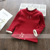 Fashion Girls Sweaters 2023 New Winter Children Clothes Cartoon Kids Tops Warm Velvet Thick Kids Sweater Girls Outwear Sweater