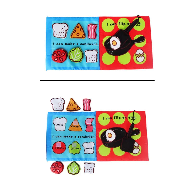 Infant Baby Cloth Book  Bath Potty Baby Book Toys 0-3 Yearls Old Education Activity Books Kids Cognize Reading Puzzle Book Toy