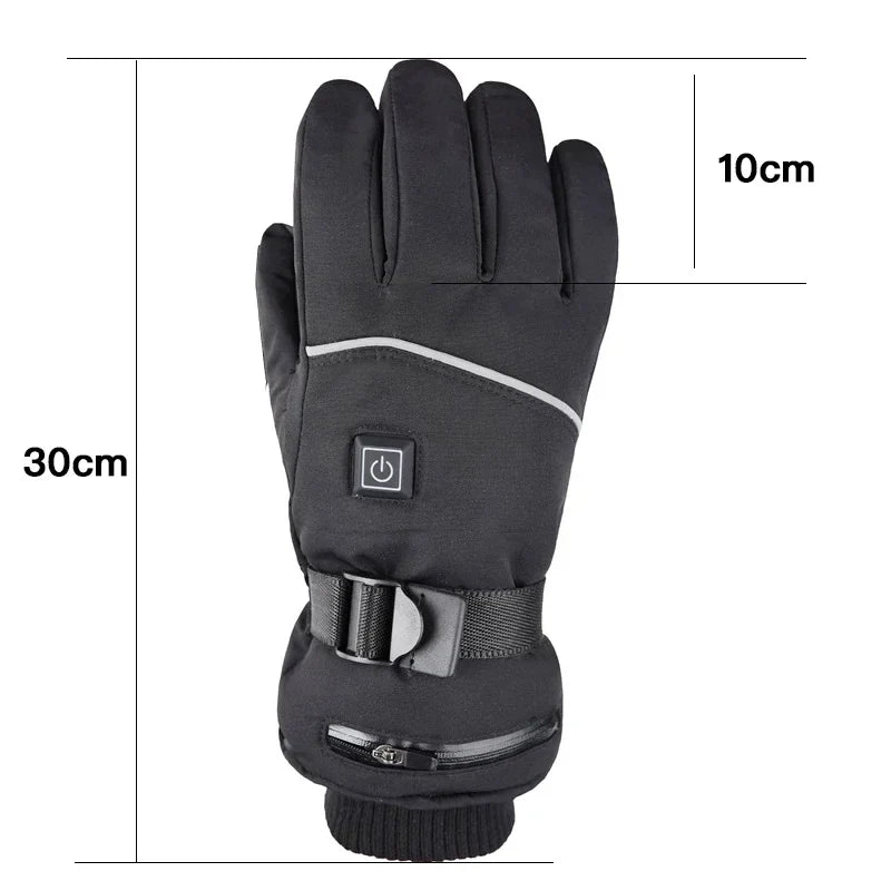 NEW Motorcycle Heated Glove Waterproof Rechargeable Heating Thermal Gloves Heated Motorcycle Gloves Winter Warm Motorcycle Glove