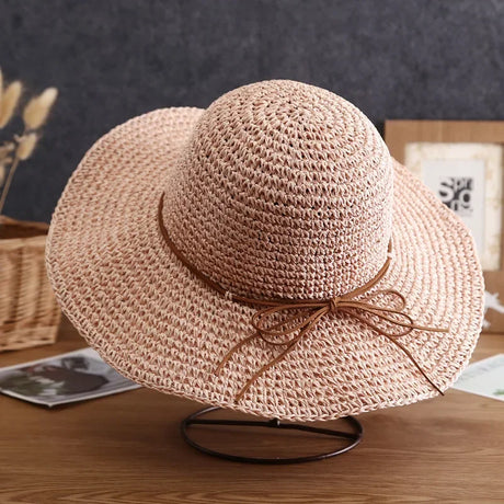 Beach Straw  Women Foldable Bucket  Simple Solid Color Women Hat Outdoor Casual Sun Protection Hat Travel Sun Hat Gorras