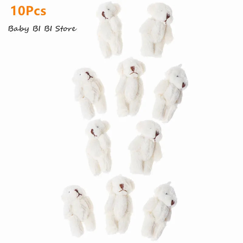 15Pcs/10/5Pcs Kawaii Small Bears Plush Soft Toys Pearl Velvet Dolls Gifts Mini Teddy Bear for Key Ring Girl Gift Women Favorite