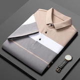 Top 95% Cotton New Brand Designer Polo Shirt Man Summer Stripe Regular Short Sleeve Business Casual Top Fashion Clothing Man2023