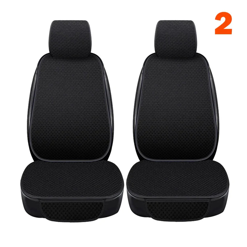 New Flax Car Seat Cover Protector Linen Front Rear Back Cushion Protection Pad Mat Backrest for Auto Interior Truck Suv Van