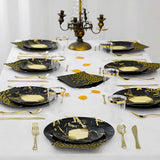 225pcs Gold Disposable Dinnerware Set, 25 Dinner Plates, Dessert Plates, Gold Plastic Silverware, 25 Mini Forks, Gold Cups