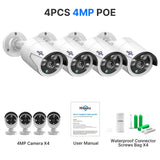 Hiseeu 5MP 4MP Audio IP Security Surveillance Camera POE H.265 Outdoor Waterproof IP66 CCTV Camera P2P Video Home for POE NVR