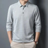 2024 New Polo Shirt Men Long Sleeve Business Casual Polo Shirt Mens Clothes Spring Autumn Solid Male Turn Down Collar Tops Tees